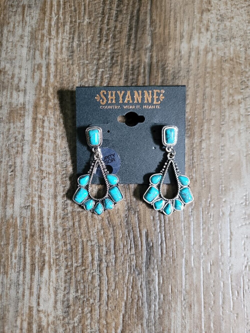 Shyanne Boho Turquiose Style Silver Dangle Earrings